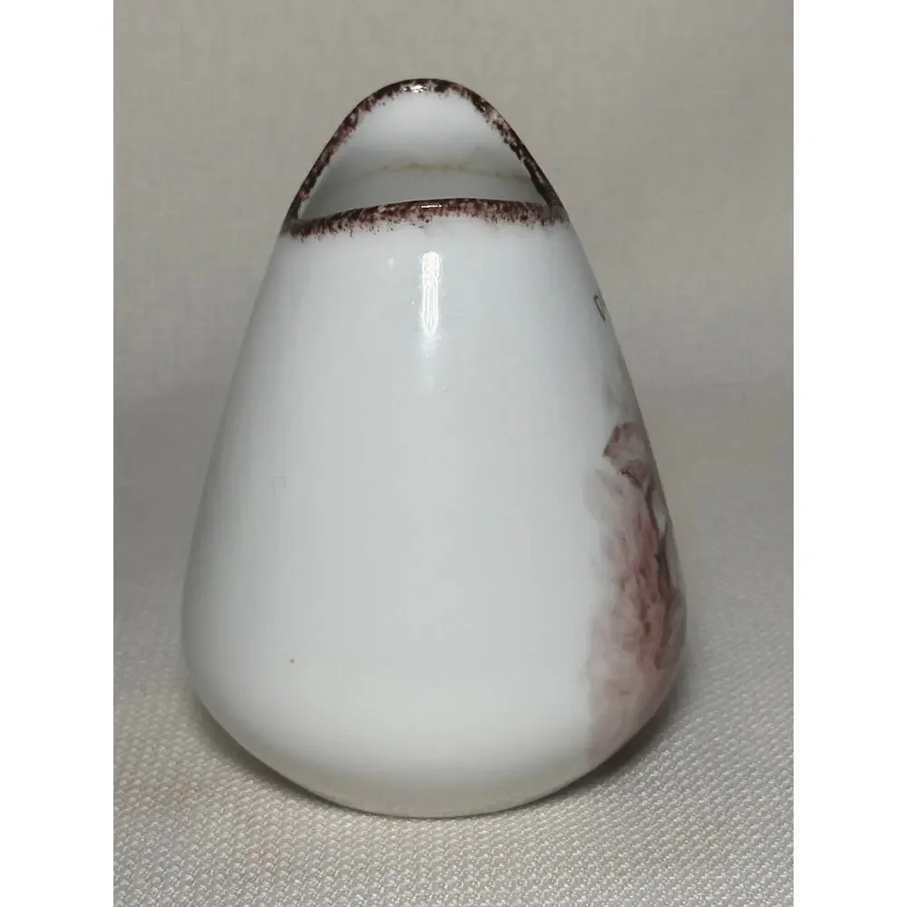 Vintage Hand Painted “Deus é Amor” Brazilian Porcelain Bud Vase/Creamer ~4”